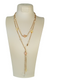 Trefle layering necklace set in gold - freshwater pearl - Cloverleaf beige