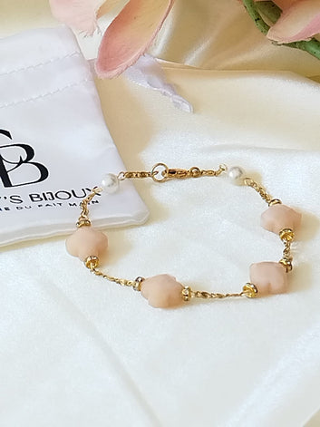 Cloverleaf bracelet  beige