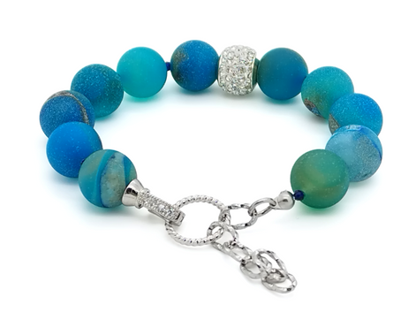 Elegance bracelet - Agate sky blue