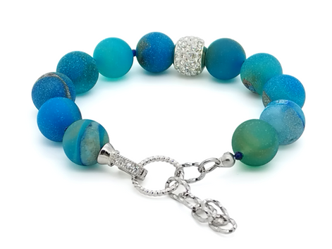 Elegance Bracelet - agate bleu ciel