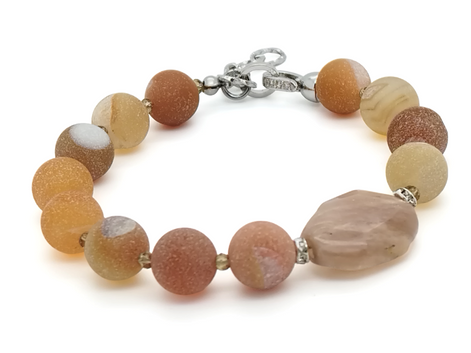 Elegance Bracelet - Agate Matt Salmon