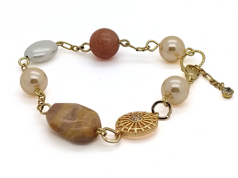 Amore bracelet - Sunstone - Shell pearl