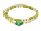 Diamond double nappa leather wrap bracelet - Taiwan Jade