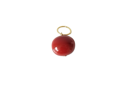 Shell pearl pendant - dark red