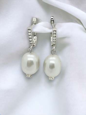 Venice earring - Sterling silver - Shell pearl white