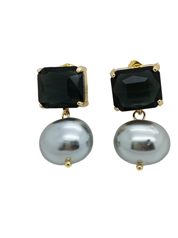 Amore earring - Shell Pearl gray